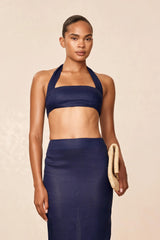 Montserrat Top - Midnight Linen