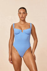 Clovelly One Piece - Azure Crinkle