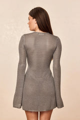 Montego Mini Dress - Steel Treble Knit