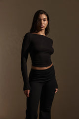 Paddington Long Sleeve - Black Lightweight Rib
