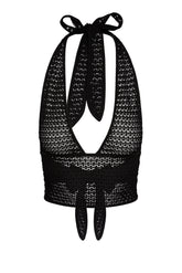 Toulon Top - Black Lace Crochet