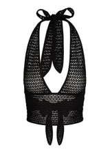 Toulon Top - Black Lace Crochet