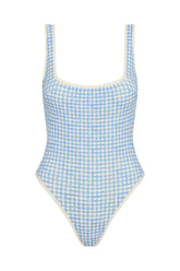 Corfu One Piece - Sky Gingham