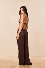 Belize Pant Open Knit - Espresso