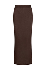 Fontelina Linen Skirt - Espresso Linen