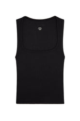 Tash Tank Long - Black Rib
