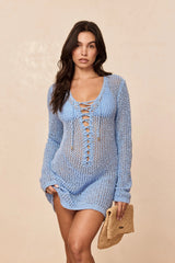 Corossol Mini Dress - Sky Petit Crochet