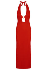 Montego Halter Dress - Chili Pepper Lace Crochet