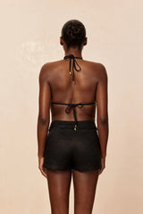 Casablanca Short - Black Linen