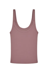 Devin Tank - Mauve Thin Rib