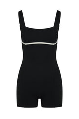 Zion Romper - Black/Ivory
