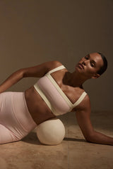 Outpost Bra - Heather Powder Pink/Ivory