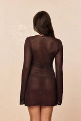 Montego Mini Dress - Espresso Treble Knit