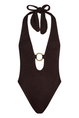 Montego Bodysuit - Espresso Treble Knit