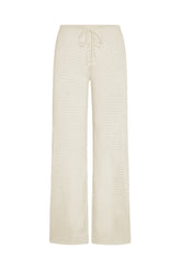 Belize Knit Pant - Ivory Lace Crochet