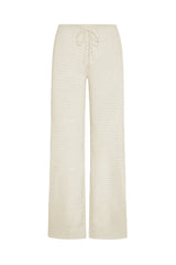 Belize Knit Pant - Ivory Lace Crochet