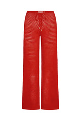 Belize Knit Pant - Chili Pepper Lace Crochet