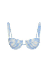 Cala Roja Top - Sky Gingham