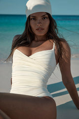 Bordeaux One Piece (Full Coverage) - Ivory