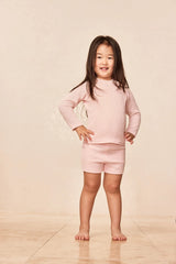 Bondi Rashguard Kids - Powder Pink Crinkle