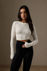 Hayworth Long Sleeve - Ivory Lightweight Rib