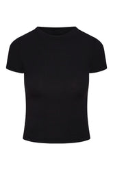 Ojai Tee Long - Black Lightweight Rib