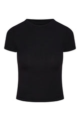 Ojai Tee Long - Black Lightweight Rib