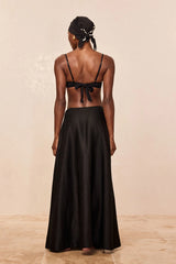 San Diego Skirt - Black Linen