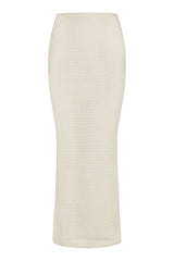 Fitted Fontelina Midi Skirt - Ivory Treble Knit