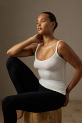 Devin Tank Long - Ivory Lightweight Rib