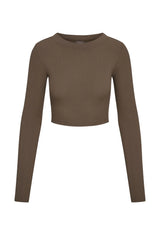 Hayworth Long Sleeve - Stone Lightweight Rib
