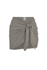 St. Barth's Skirt - Steel Lurex Rib