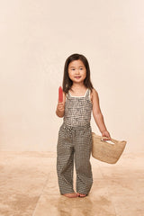 Corfu One Piece Kids - Black Gingham