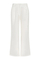 Casablanca Pants Long - White Linen