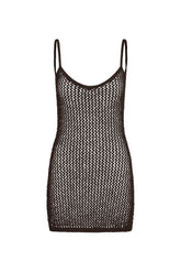 Zanzibar Mini Dress - Espresso Petit Crochet
