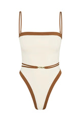 Miami One Piece - Ivory/Caramel