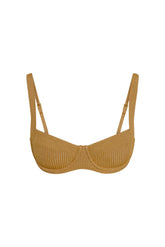 Sorrento Top - Antique Gold Lurex Rib
