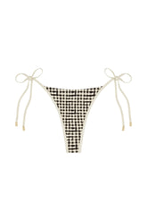 Palma Thong Colorblock - Black Gingham