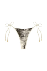 Palma Thong Colorblock - Black Gingham