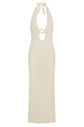 Montego Halter Dress - Ivory Lace Crochet