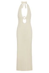 Montego Halter Dress - Ivory Lace Crochet