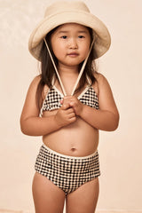 Palma Top & Seychelles Bottom Set - Black Gingham