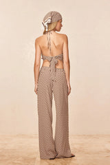 Belize Pant - Husk Geo Silk