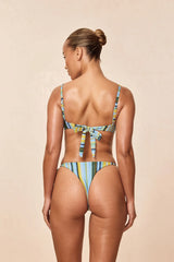 Capri Top - Sardinia Stripe Azure