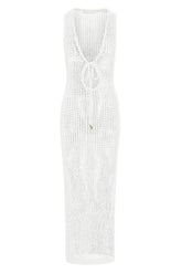 Monte Carlo Tie Dress - White Petit Crochet