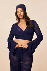 Madrid Wrap Top - Midnight Lace Crochet