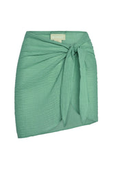 South Beach Sarong - Pond Crinkle Linen