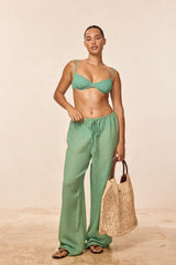 Belize Pant - Pond Crinkle Linen