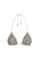 Palma Top Colorblock - Black Gingham