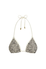 Palma Top Colorblock - Black Gingham